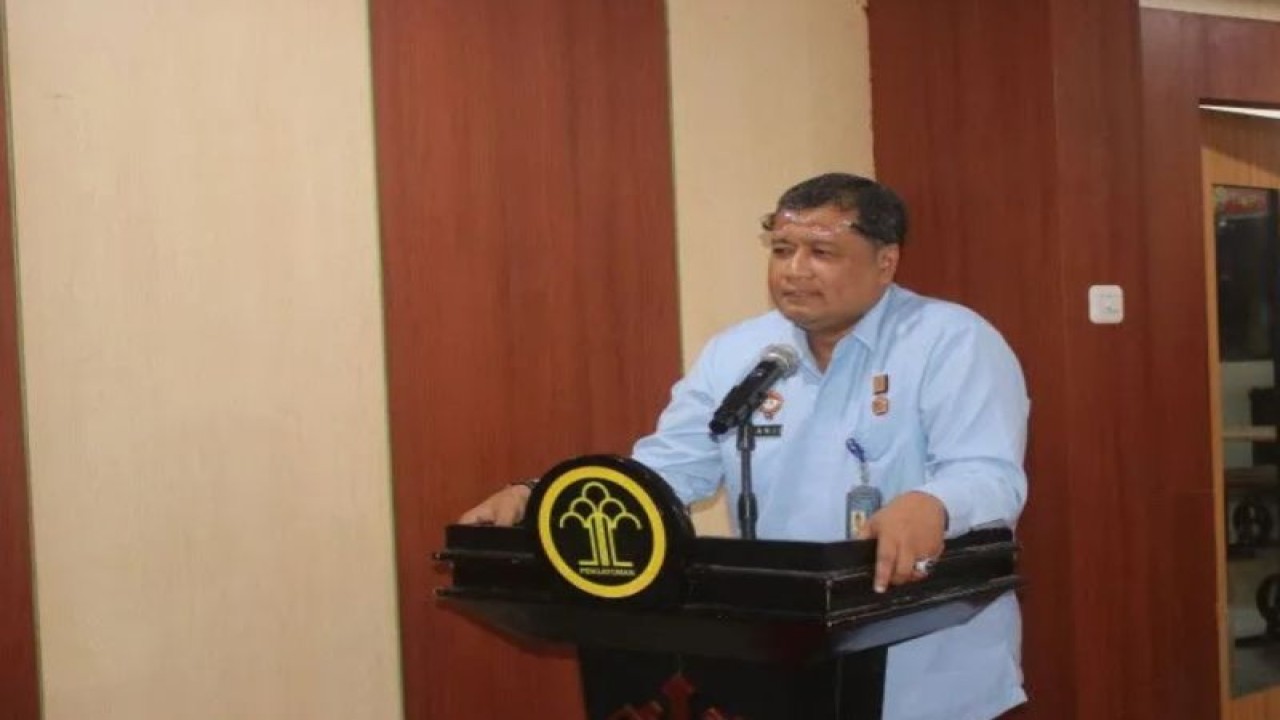 Kadiv PAS Kemenkumham Lampung Farid Djunaidi saat memberikan penguatan kepada jajaran Lapas Kelas I Bandarlampung. Senin, (3/4/2023). (ANTARA/HO-Damiri)