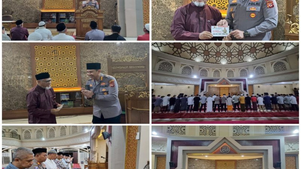 Koleksi foto Kapolresta Bogor Kota Kombes Pol Bismo Teguh Prakoso bersama warga saat kegiatan Subuh Keliling di Masjid Muttaqin, Jalan Pandu Raya, Kecamatan Bogor Utara, Kamis (6/4/2023). (ANTARA/HO/Polresta Bogor Kota)