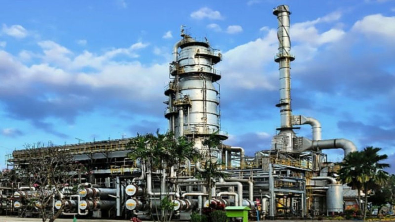 Kilang Pertamina Plaju Palembang.  (ANTARA/HO/Yudi Abdullah/23)