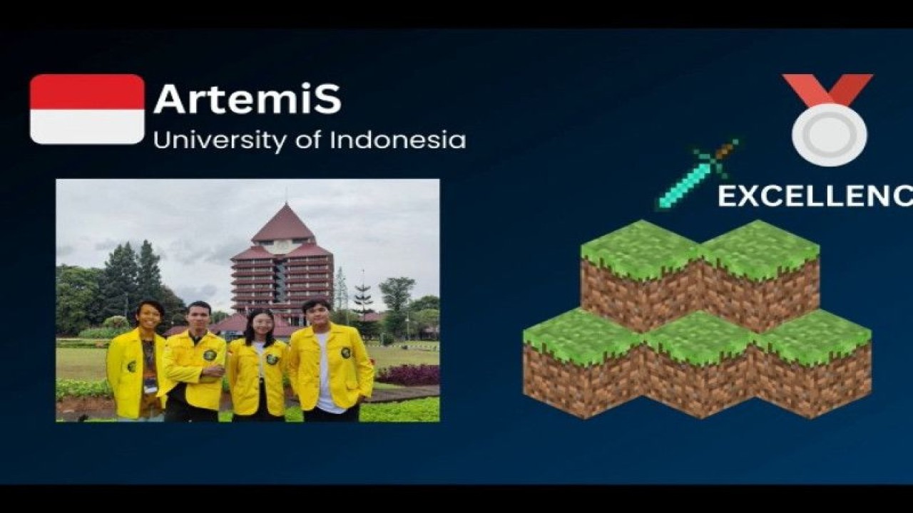 Tim ArtemiS ini UI terdiri atas Adnan Hasyim Wibowo, Abimanyu Dharma Kamanungasan, Azhari Ramadhani, dan Stella Eulia Andoko. (ANTARA/HO: Humas UI)