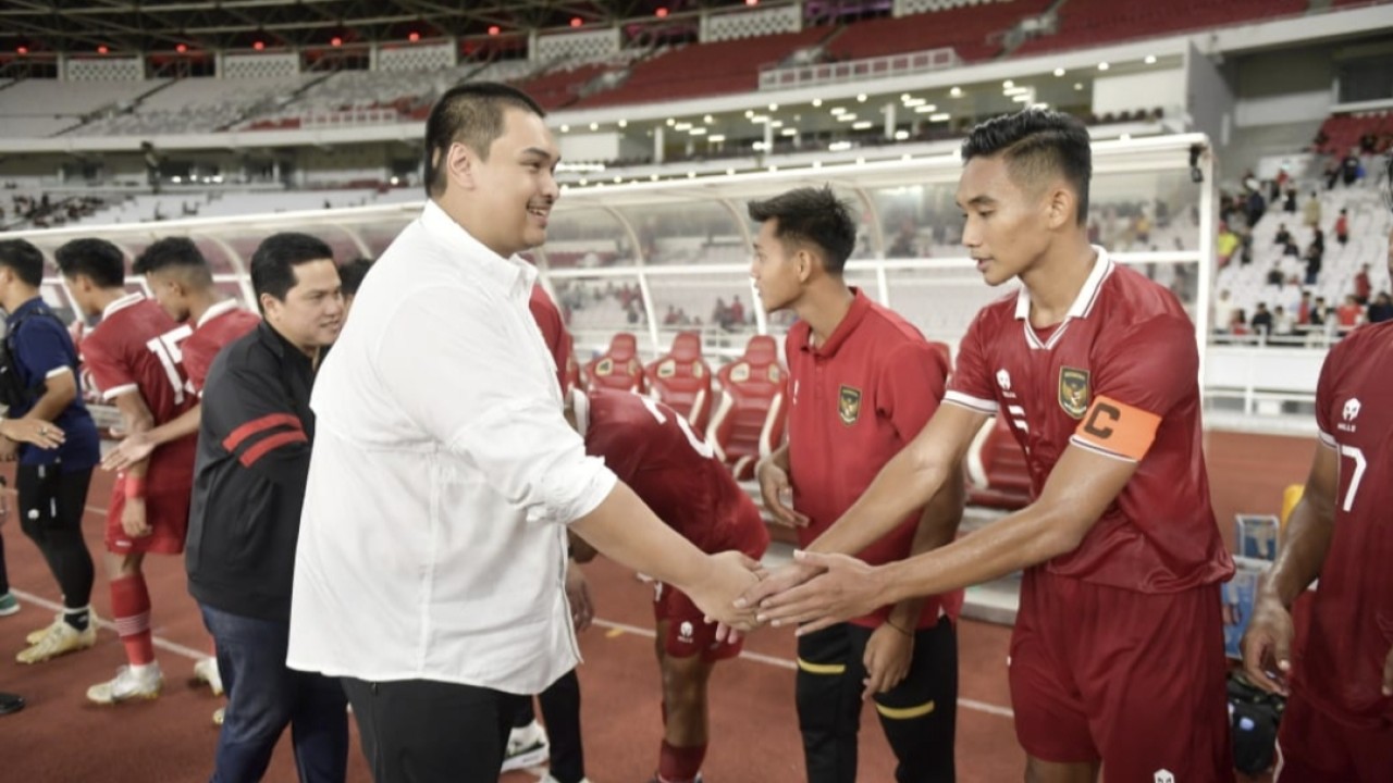 Menpora Dito Ariotedjo saksikan laga uji coba Timnas Indonesia U-22 vs Lebanon