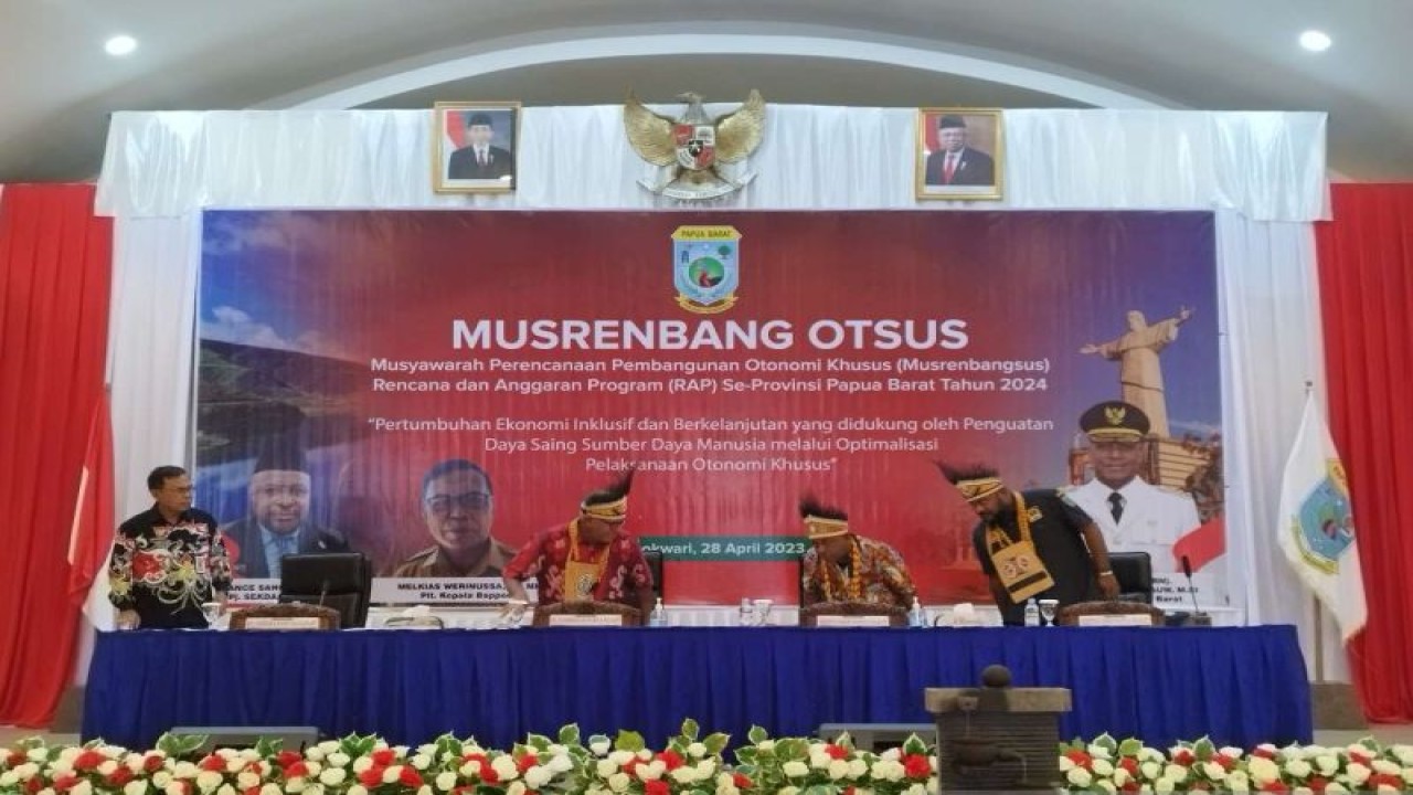 Pelaksanaan Musrembang Otonomi khusus Papua Barat tahun 2024 (ANTARA/Tri Adi Santoso)
