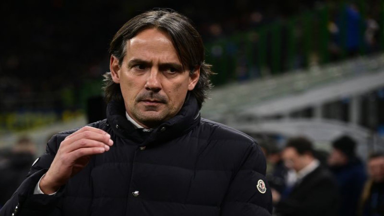 Pelatih Inter Milan Simone Inzaghi pada pertandingan Liga Italia Seri A melawan AC Milan di Stadion San Siro, Milan, 5 Februari 2023 (Foto MIGUEL MEDINA / AFP)