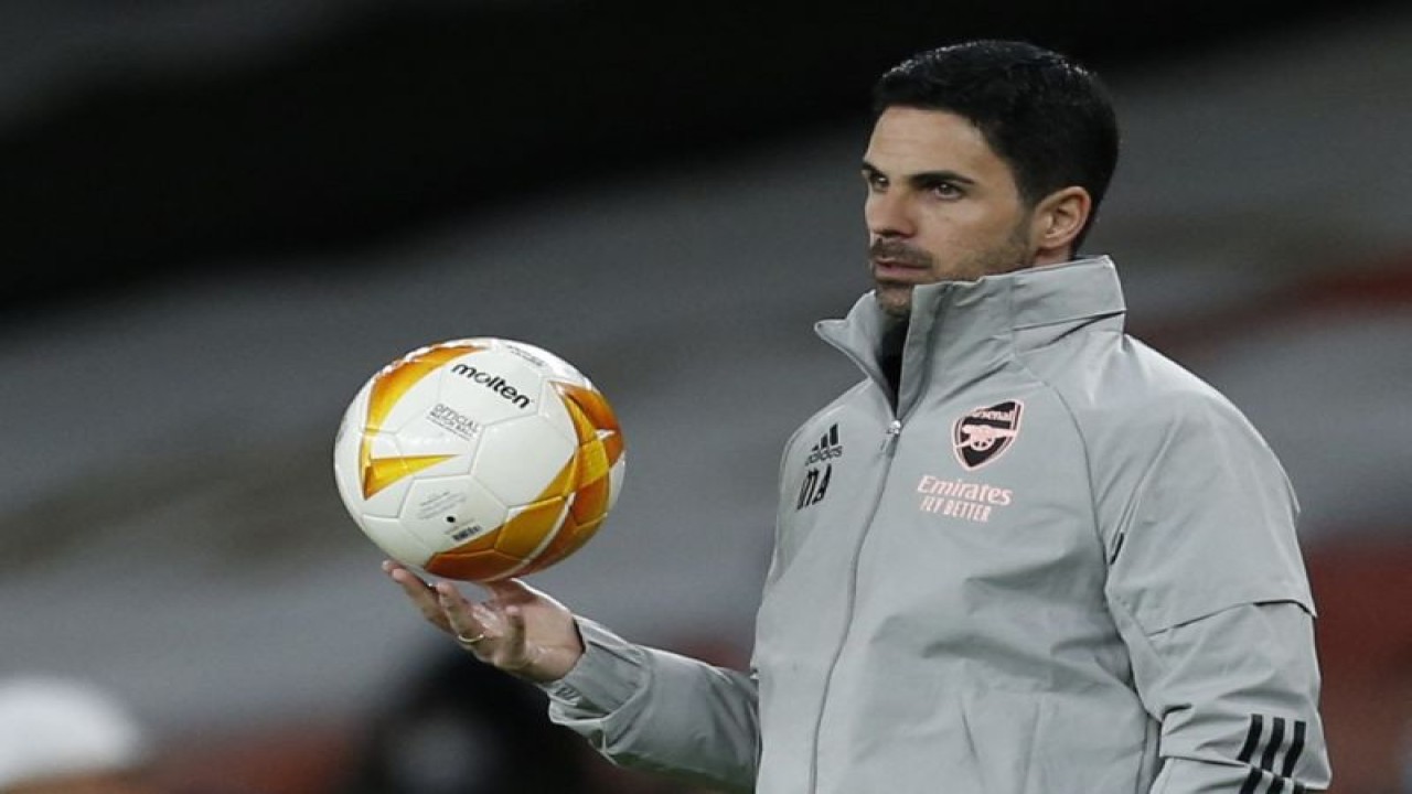 Pelatih Arsenal asal Spanyol Mikel Arteta (Photo by Ian KINGTON / AFP) (AFP/IAN KINGTON)