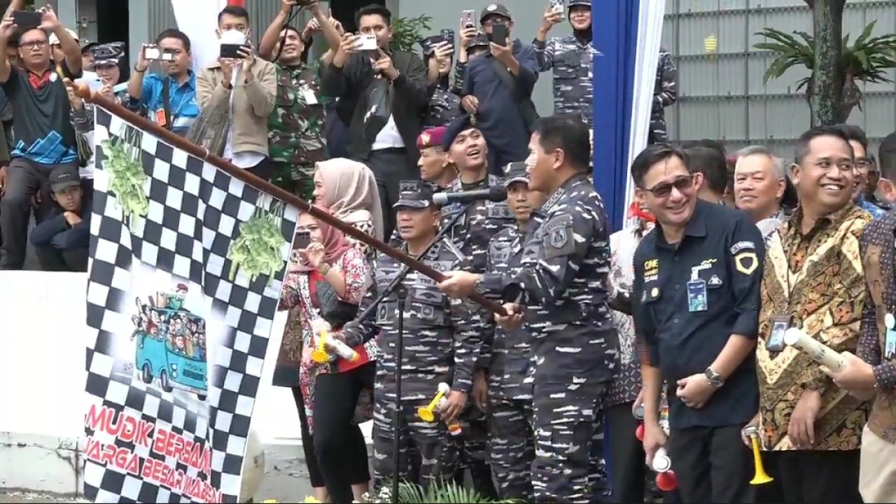 Pelepasan mudik gratis di Mabesal Cilangkap