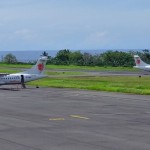 Pesawat Wings Air saat mendarat di Bandara Sultan Baabullah Ternate, Rabu (19/4/2023). ANTARA/Abdul Fatah (Abdul Fatah)-1681898910