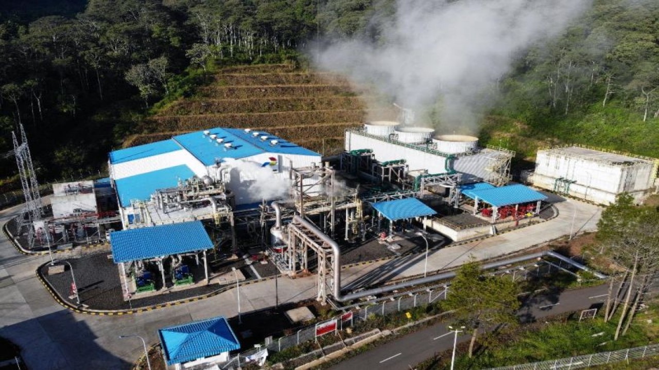 Area operasi panas bumi Pertamina Geothermal Energy di Karaha, Jawa Barat. ANTARA/HO-PGE.