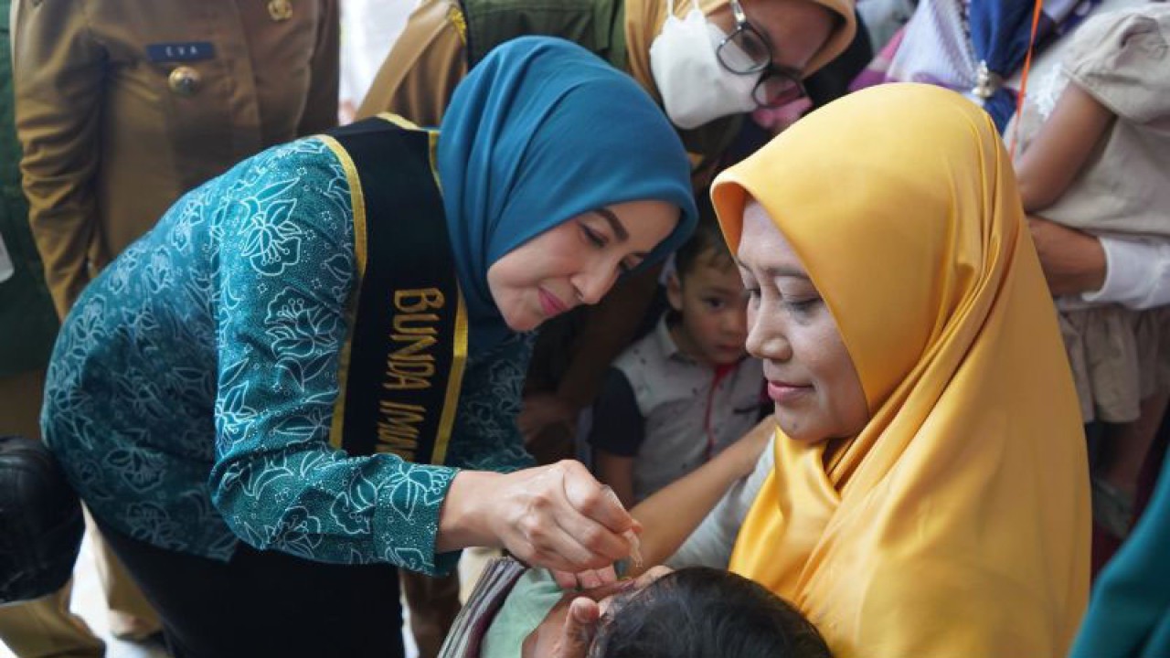 Peluncuran Sub PIN Polio di Cibinong, Kabupaten Bogor, Jawa Barat, Senin (3/4/2023). (ANTARA/HO-Humas Pemkab Bogor)