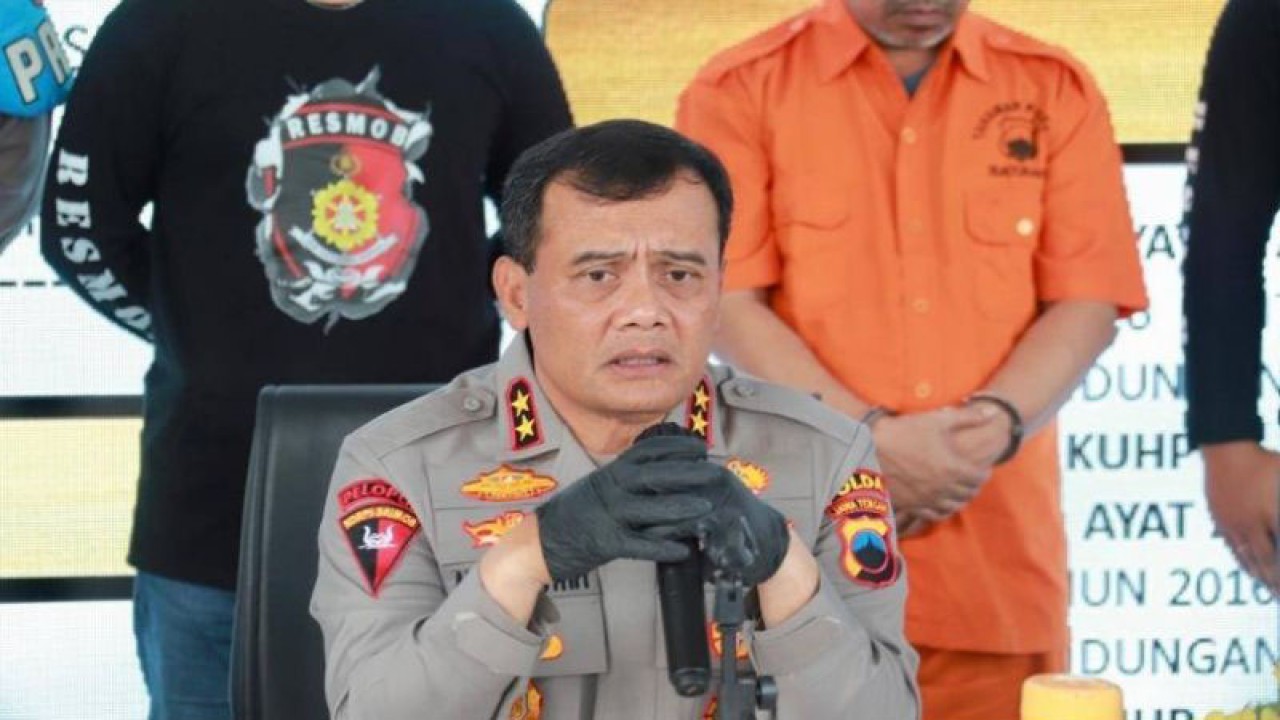 Kepala Kepolisian Daerah Jawa Tengah Irjen Pol. Achmad Lutfhi saat konferensi pers di Mapolres Batang, Selasa (11/4/2023). ANTARA/HO-Humas Polda Jateng