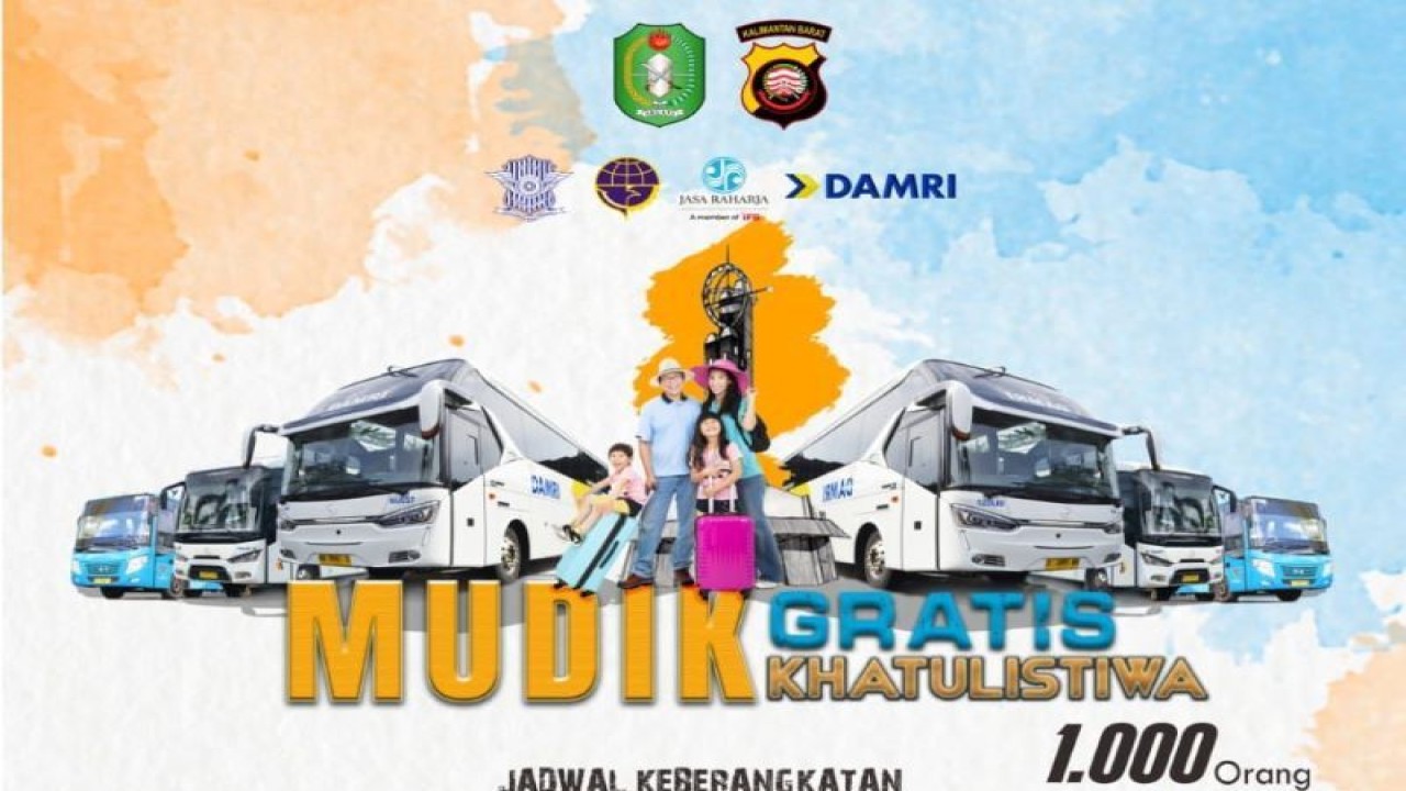 Poster yang berisi pengumuman mudik Lebaran gratis yang difasilitasi Pemprov Kalbar. (ANTARA/HO)