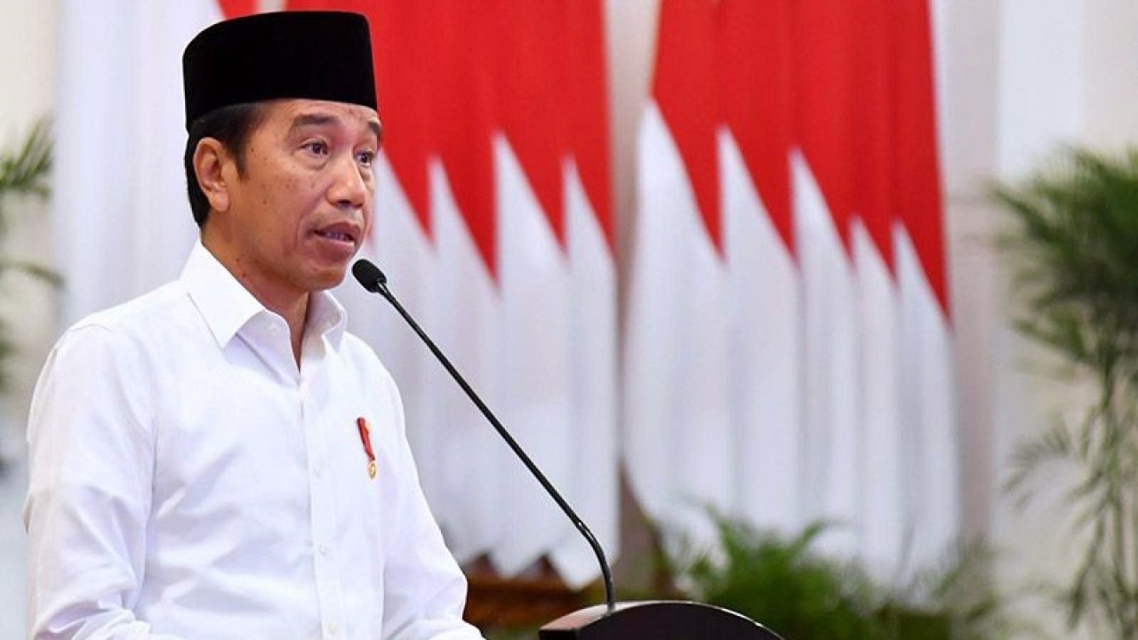Presiden Joko Widodo menyampaikan sambutannya pada acara penyerahan zakat kepada Badan Amil Zakat Nasional (Baznas) di Istana Negara Jakarta, Selasa (28/3/2023). ANTARA/HO-Biro Pers Setpres/Rusman/am.
