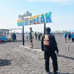 Sejumlah pengunjung yang menikmati libur Lebaran di Pantai Watu Pecak pada Selasa (25/4/2023). (ANTARA/HO-Diskominfo Lumajang)-1682418381