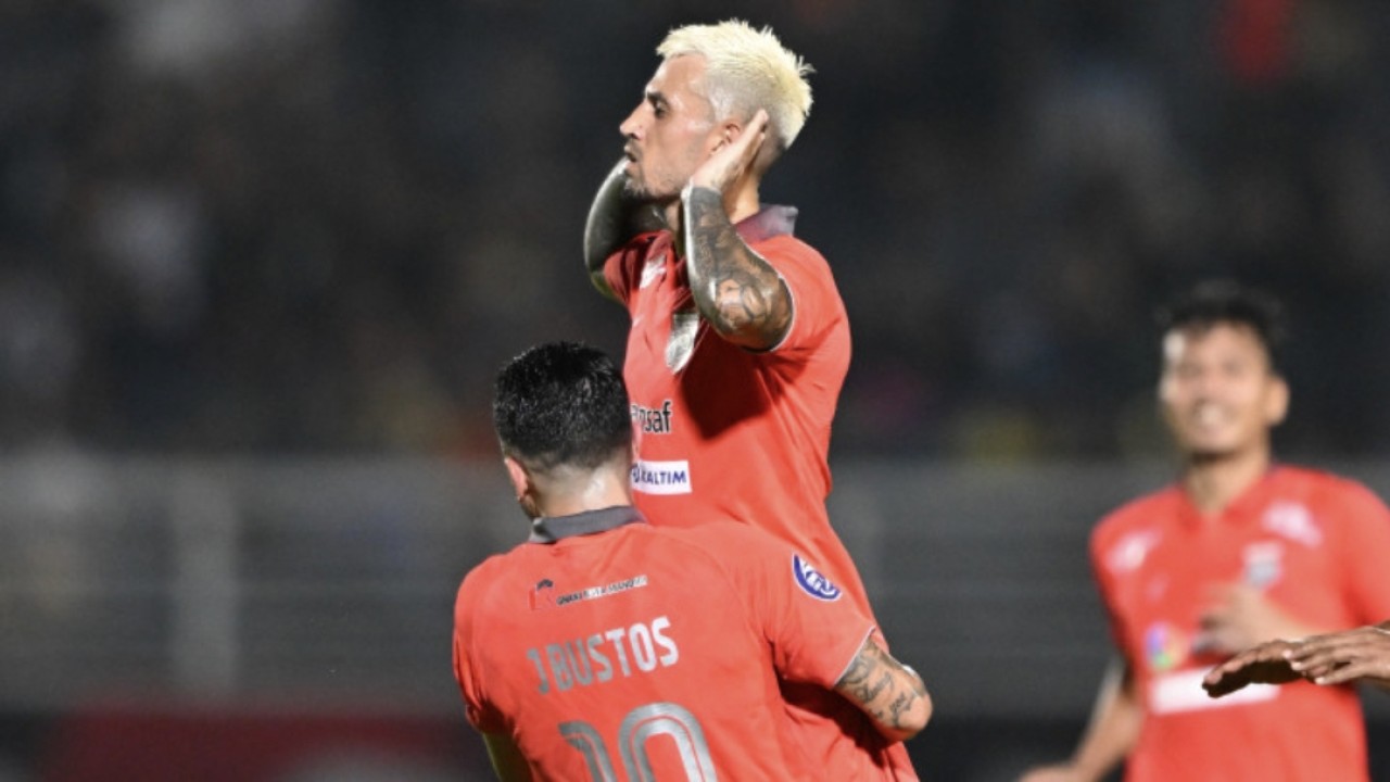 Selebrasi skuad Borneo FC