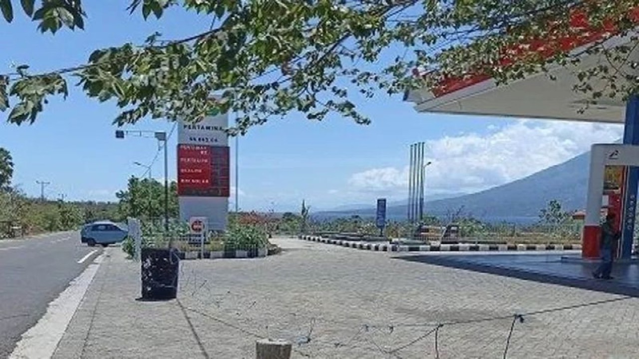 SPBU Waijarang di Kabupaten Lembata yang terkena Sanksi dari Pertamina. ANTARA/Ho-Pertamina