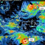 Tangkapan layar citra satelit bibit siklon tropis di wilayah Indonesia yang dirilis BMKG, Selasa (11/4/2023). (ANTARA/HO-BMKG)-1681213514
