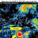 Tangkapan layar citra satelit siklon tropis Ilsa yang dirilis BMKG, Selasa (11/4/2023). (FOTO ANTARA/HO-BMKG)-1681214522