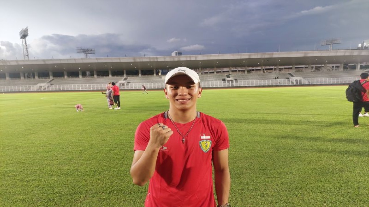 Valentine Vanessa Lonteng turut serta dalam tes parameter SEA Games XXXII/2023 Kamboja yang bergulir pada Minggu (2/4/2023). (ANTARA/Muhammad Ramdan)