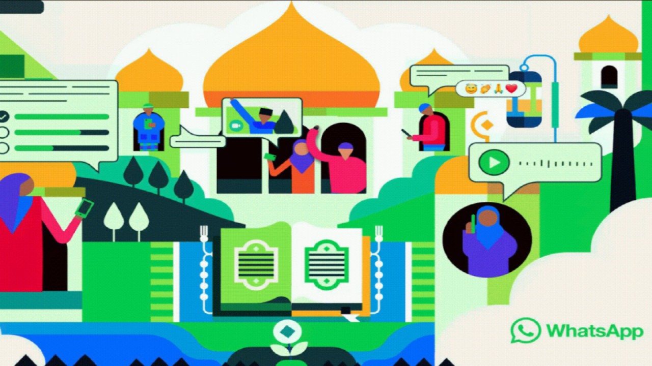 Ilustrasi membagikan ucapan Lebaran penuh makna lewat media sosial. (ANTARA/HO/WhatsApp)