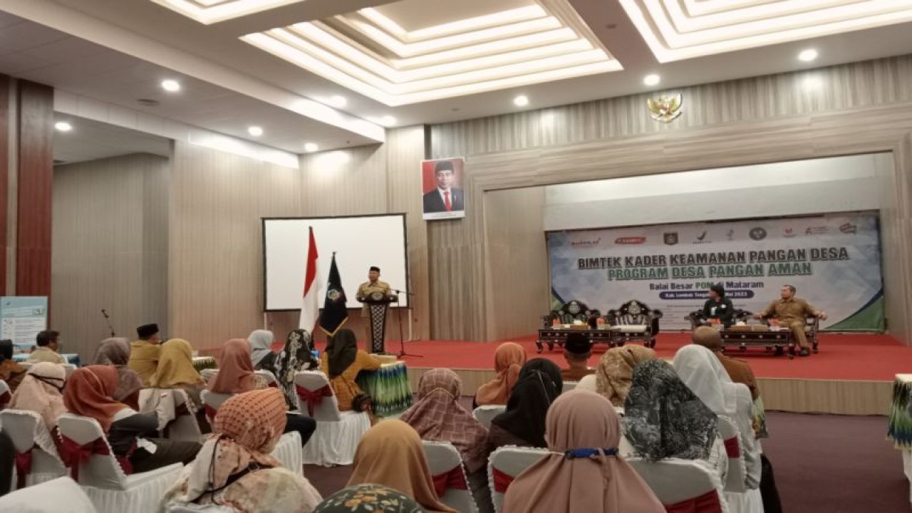 Acara Bimtek program pangan aman di kantor Bupati Lombok Tengah, Nusa Tenggara Barat, Senin (8/5/2023) (ANTARA/Akhyar)