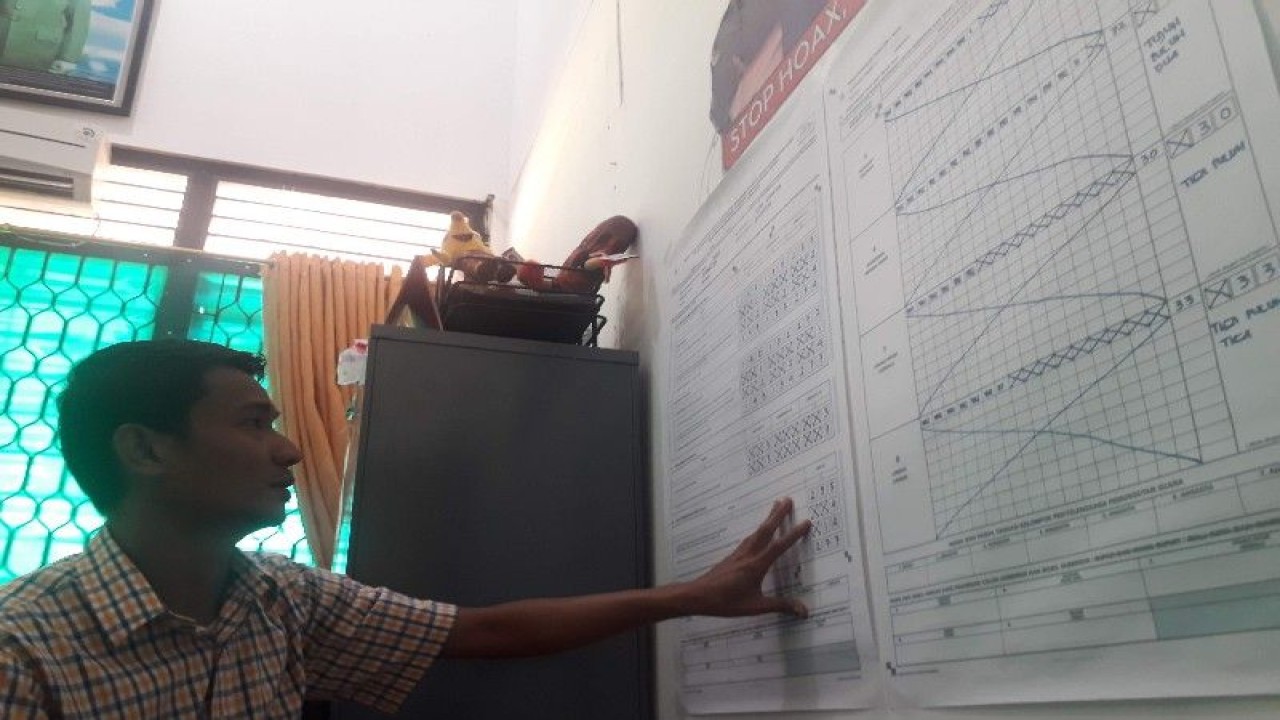 Anggota KPU Kabupaten Bangka Barat Harpandi. ANTARA/ Donatus Dasapurna