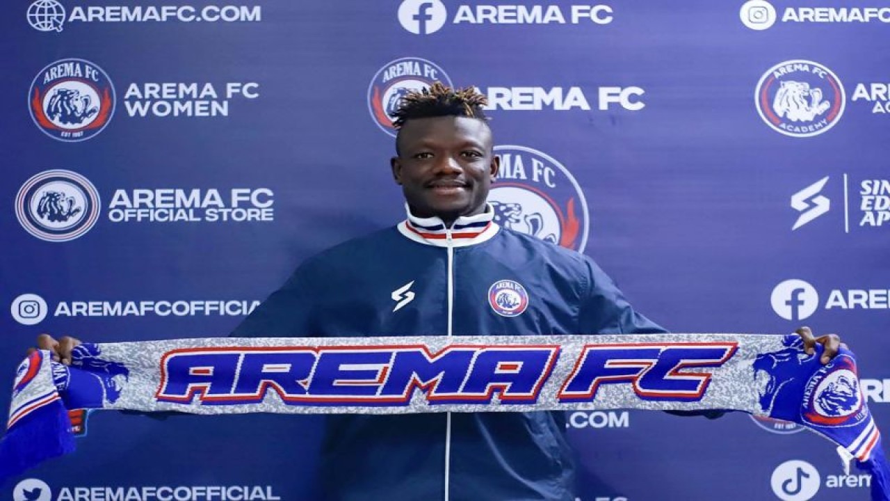 Pemain baru Arema FC Ichaka Diarra. (ANTARA/HO-MO Arema FC)