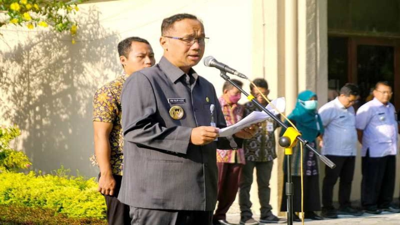 Wali Kota Magelang Muchamad Nur Aziz pada upacara peringatatan Hari Pendidikan Nasional (Hardiknas) tahun 2023. (ANTARA/HO - Bagian Prokompim Pemerintah Kota Magelang)