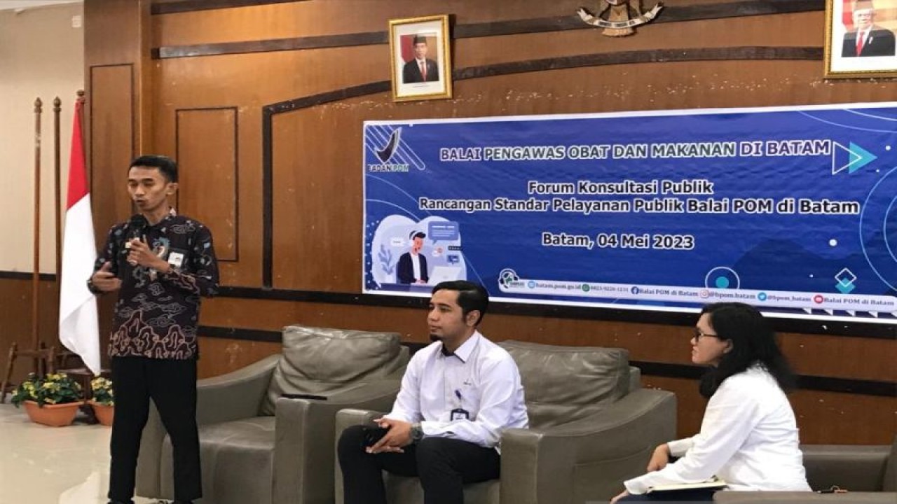 Balai POM Batam sosialisasi perubahan aturan impor barang ke Batam, Kamis (4/5). (ANTARA/Yude)