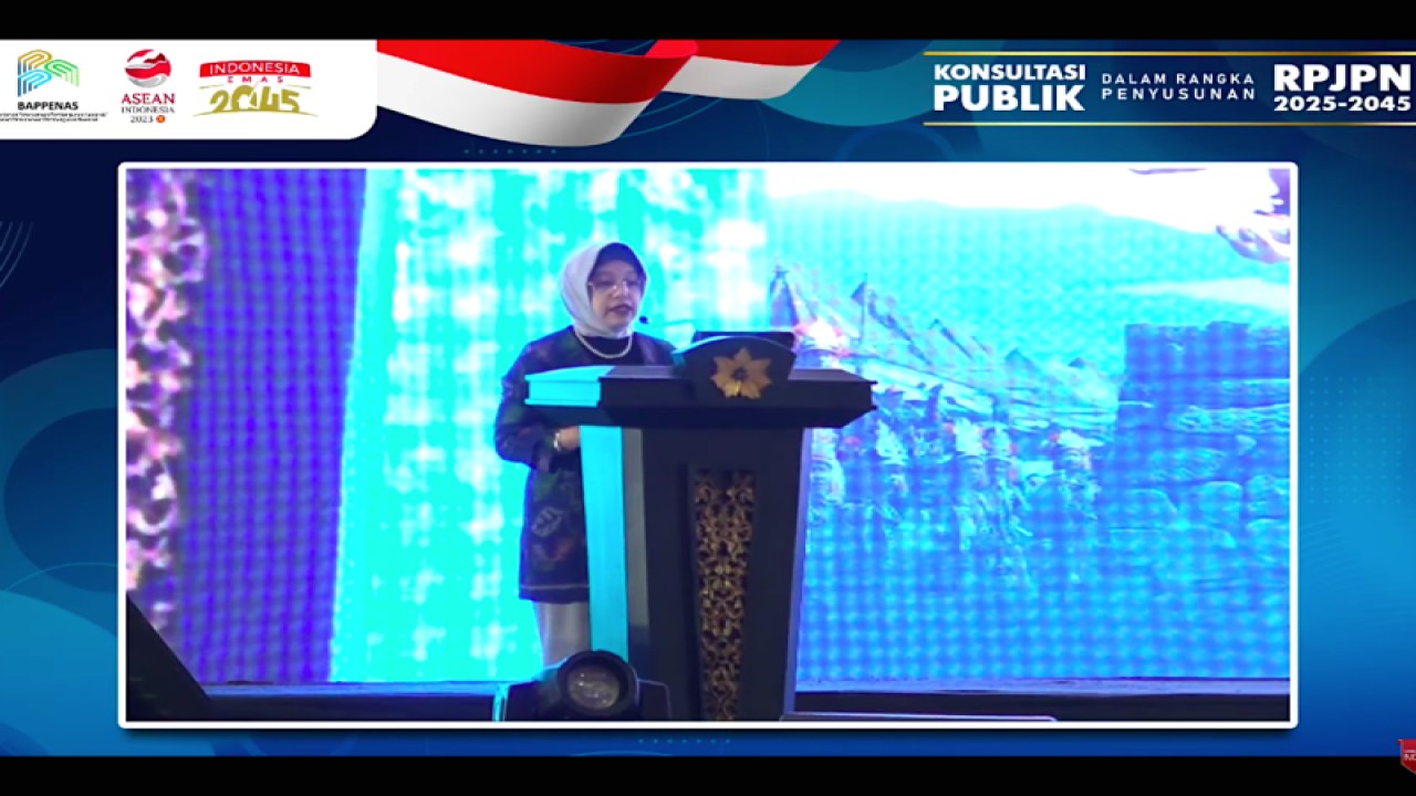 Tangkapan virtual Deputi Bidang Ekonomi Badan Perencanaan Pembangunan Nasional (Bappenas) Amalia Adininggar Widyasanti pada kegiatan “Konsultasi Publik dalam Rangka Penyusunan RPJPN (Rancangan Pembangunan Jangka Panjang Nasional) 2025-2045”, Jakarta, Jumat (19/5/2023). ANTARA/M. Baqir Idrus Alatas