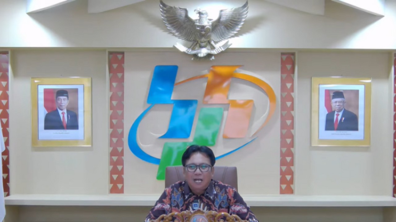 Kepala BPS Margo Yuwono dalam Rilis Perkembangan Indeks Harga Konsumen April 2023 di Jakarta, Senin (02/05/2023). (ANTARA/Agatha Olivia Victoria)