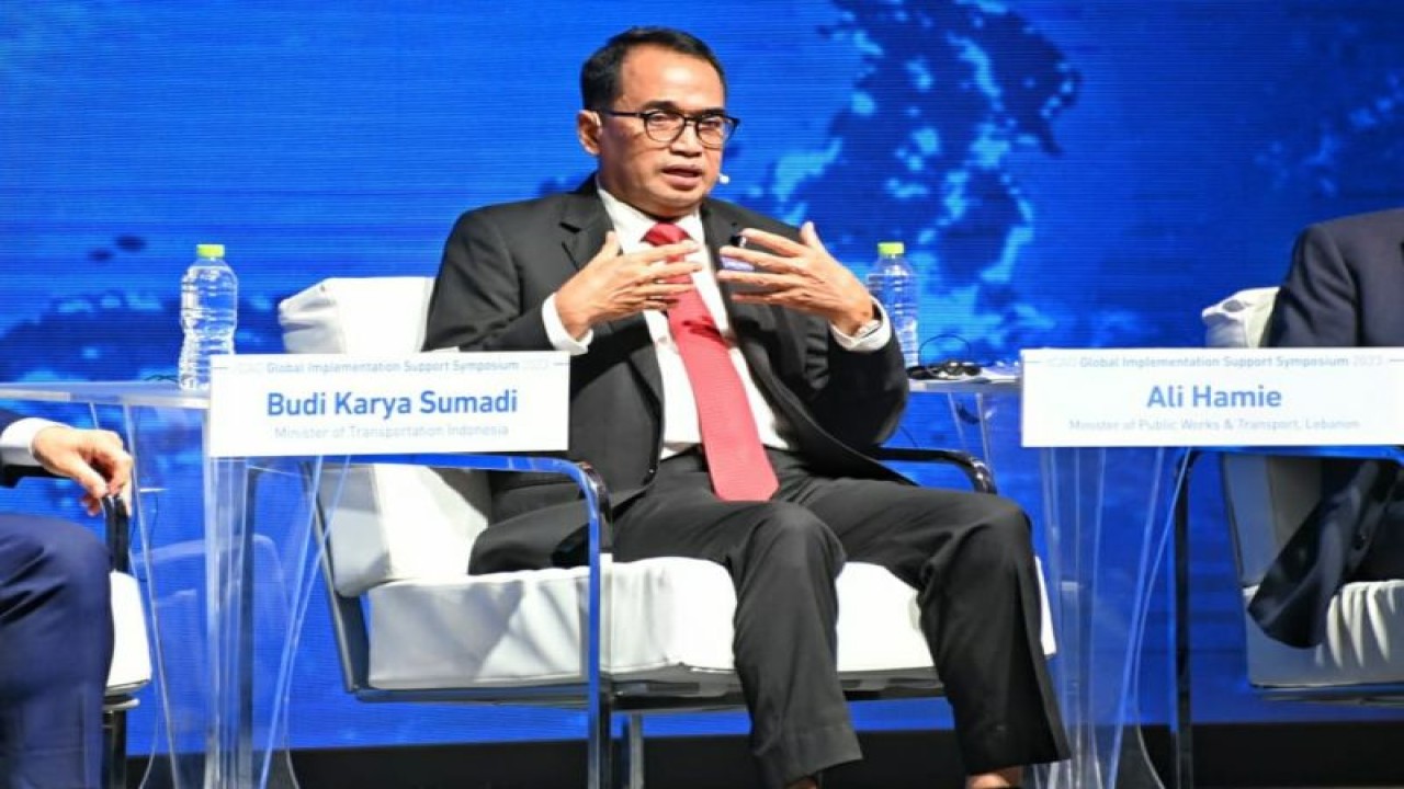 Menhub Budi Karya Sumadi menjadi salah satu pembicara dalam pertemuan Komunitas Aviasi Global/the International Civil Aviation Organization's Global Implementation Support Symposium (ICAO GISS) 2023 di Seoul, Korea Selatan, Selasa (30/5/2023). ANTARA/HO-Biro Komunikasi dan Informasi Publik (BKIP) Kemenhub.