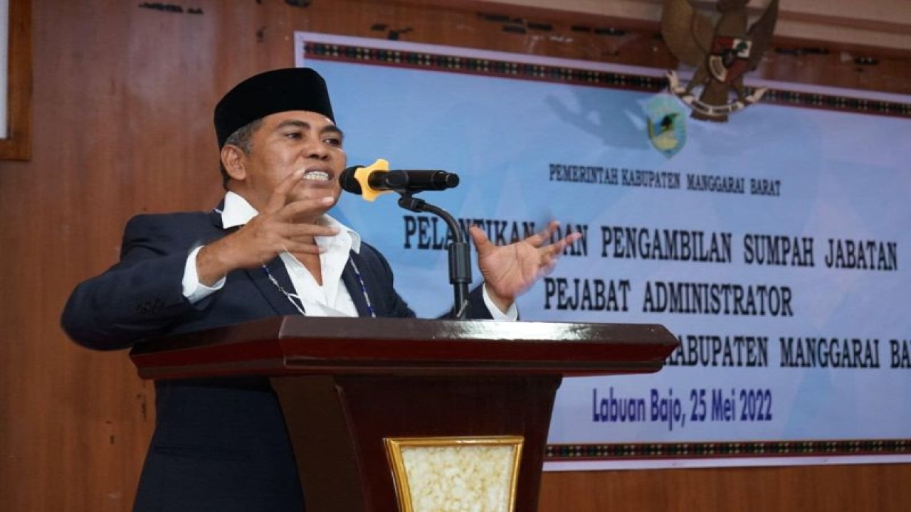 Bupati Manggarai Barat Provinsi Nusa Tenggara Timur Edistadeus Endi (ANTARA/HO-Prokompim Setda Kabupaten Manggarai Barat)