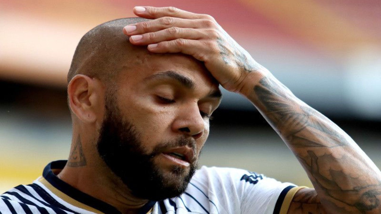 Dani Alves lanjut mendekam dipenjara setelah banding keduanya ditolak oleh pengadilan Spaanyol pada 10 Mei 2023. Dani Alves telah dipenjara sejak Januari 2023 atas dugaan kasus pelecehan seksual. ANTARA/AFP/ULISES RUIZ