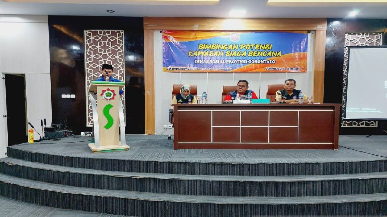 Dinas Sosial Provinsi Gorontalo gelar bimbingan potensi kawasan siaga bencana bagi 35 peserta dari Kampung Siaga Bencana se Gorontalo. (ANTARA/HO-Dinas Sosial)