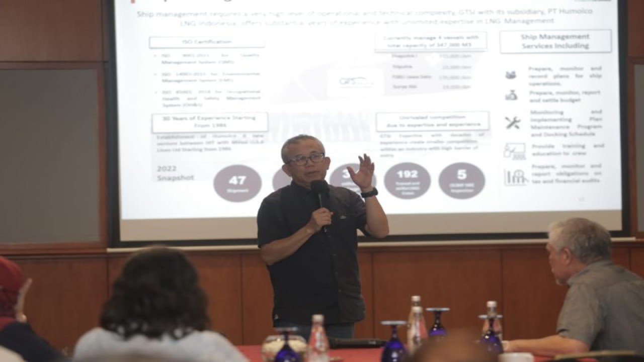 Direktur GTSI Dandun Widodo dalam paparan publik di Jakarta. ANTARA/HO-GTSI