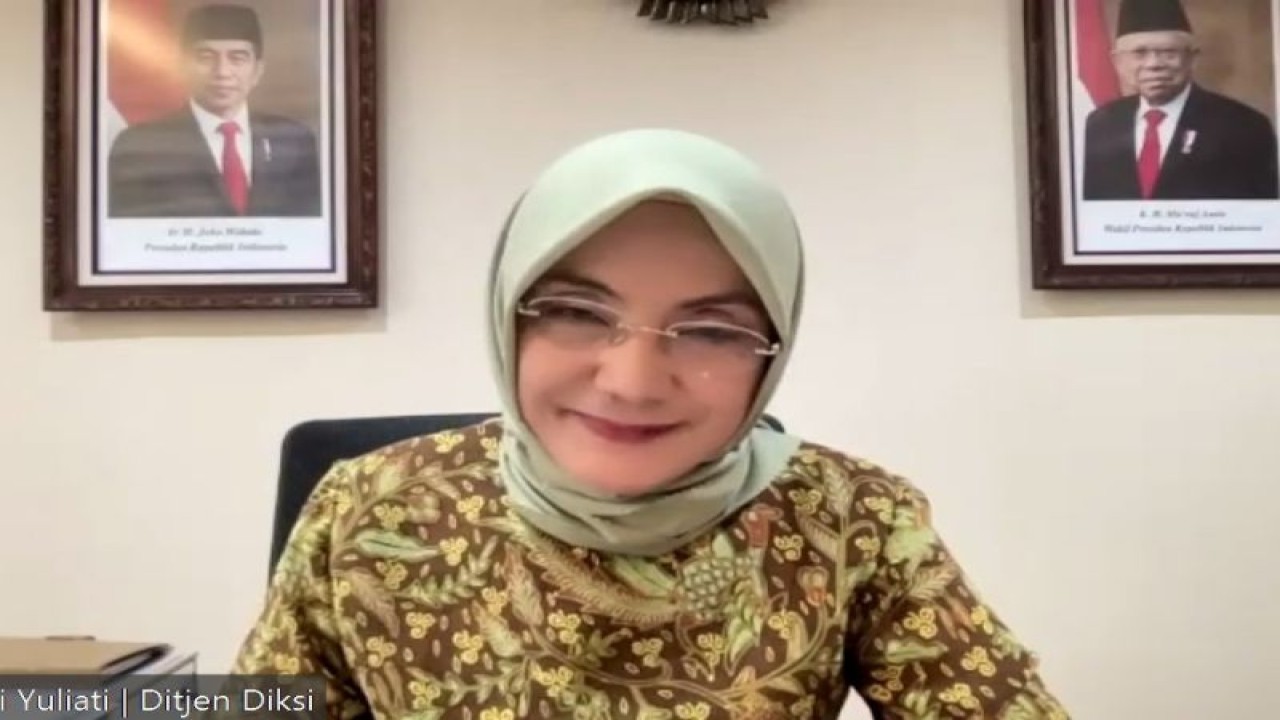 Direktur Jenderal Pendidikan Vokasi Kemendikbud Kiki Yuliati di Jakarta, Jumat (26/5/2023). (ANTARA/HO-Kemendikbudristek)