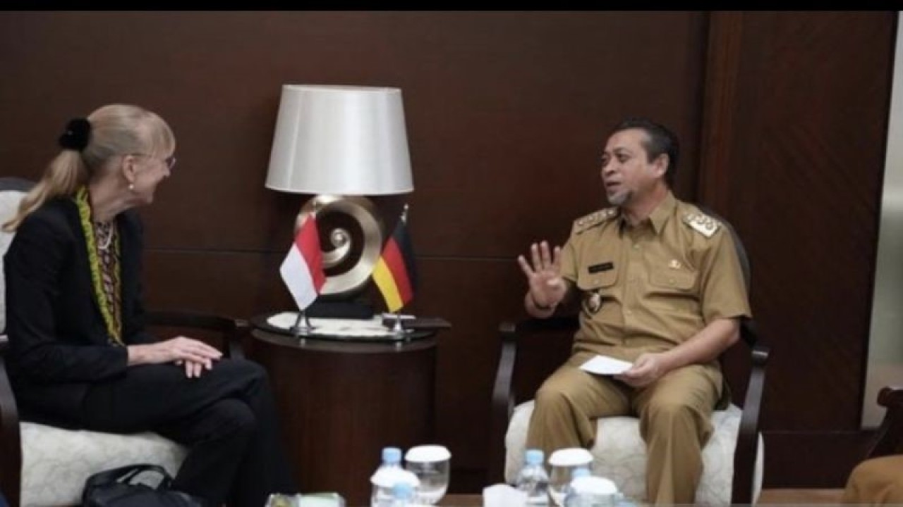 Wakil Gubernur Provinsi Kaltim Hadi Mulyadi saat menerima kunjungan Duta Besar Jerman di Indonesia Ms Ina Lepel di Kantor Gubernur Kaltim, Senin (29/05/2023). (Biro Adpim Pemprov Kaltim)