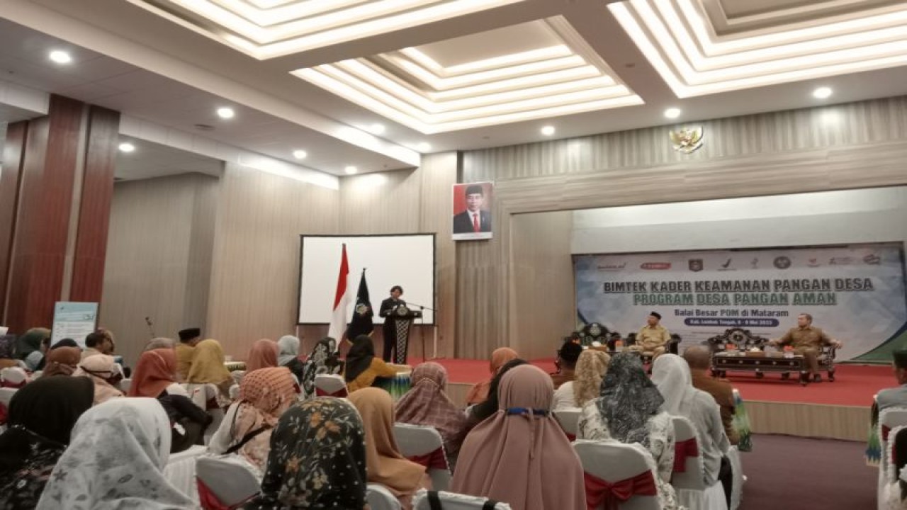 Acara Bimtek program pangan aman yang digelar BPOM Mataram bersama Pemerintah Lombok Tengah di kantor bupati setempat, Senin (8/5/2023) (ANTARA/Akhyar)