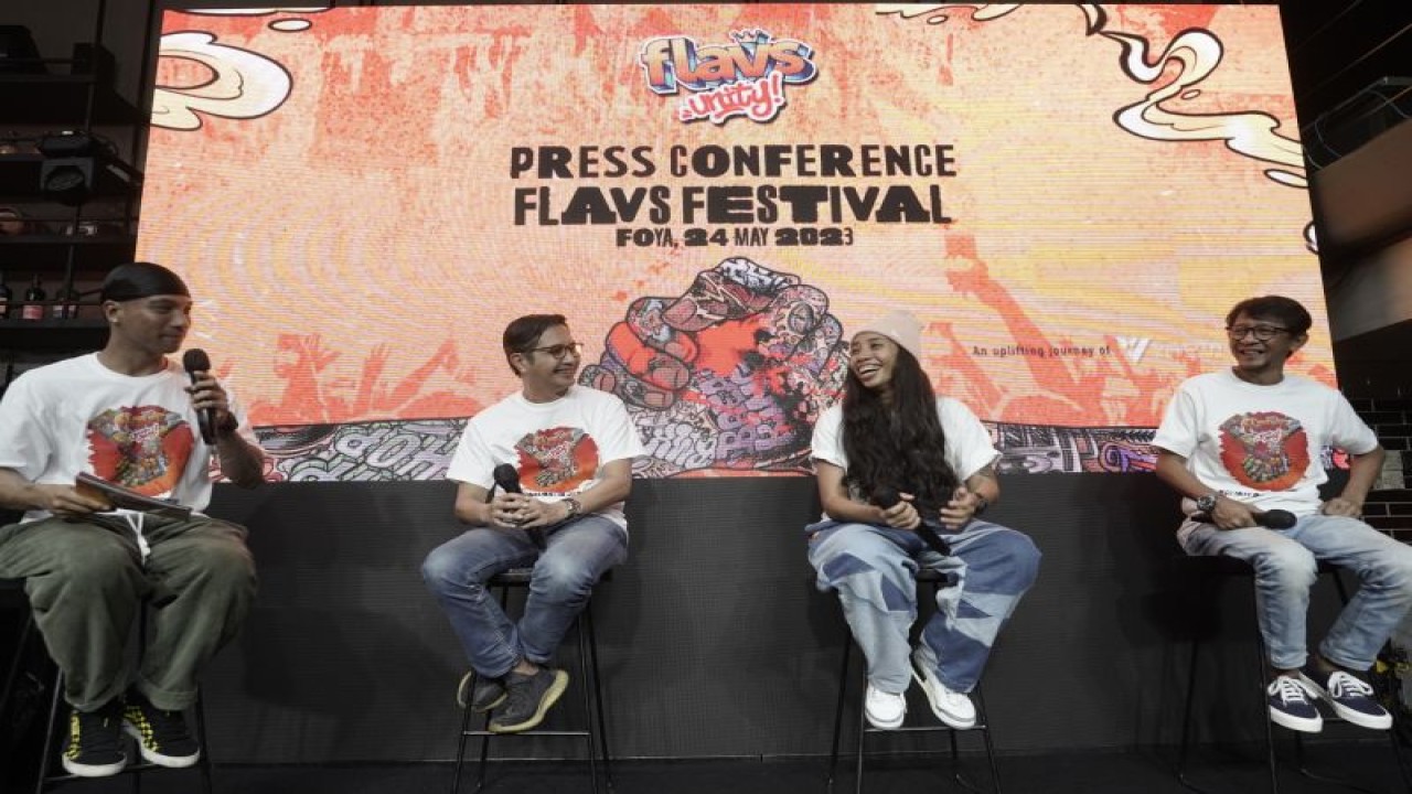 Konferensi pers FLAVS Festival di Jakarta, Rabu (24/05/2023). (ANTARA/HO-FLAVS)