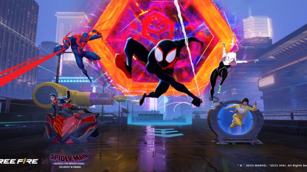 Free Fire kolaborasi dengan "Spider-Man: Across the Spider-Verse." (ANTARA/HO-Garena Indonesia)