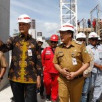 Gubernur Jateng Ganjar Pranowo meninjau Masjid Agung Jawa Tengah di Kabupaten Magelang. ANTARA/HO - Pemprov Jateng-1683545095