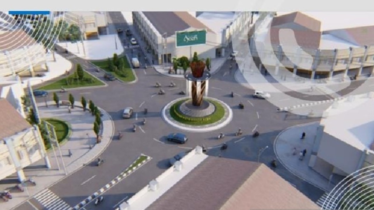 Ilustrasi - Master plan pembangunan bundaran di kawasan Simpang Tujuh Ulee Kareng, Banda Aceh. ANTARA/HO-Pemkot Banda Aceh