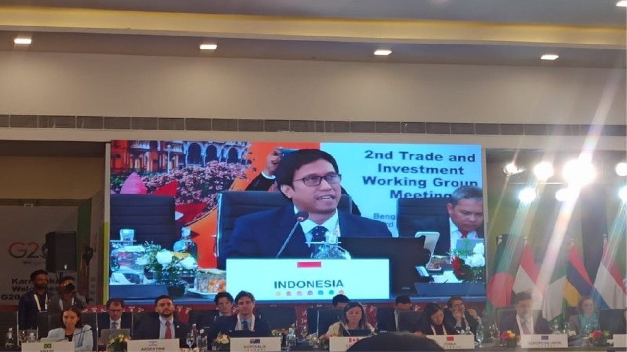 Pertemuan kedua Kelompok Kerja Perdagangan dan Investasi (Trade and Investment Working Group/TIWG) G20 India yang berlangsung di Bengaluru, India, pada 23-25 Mei 2023. (ANTARA/Ho/Kementerian Perdagangan/dok.Pri)