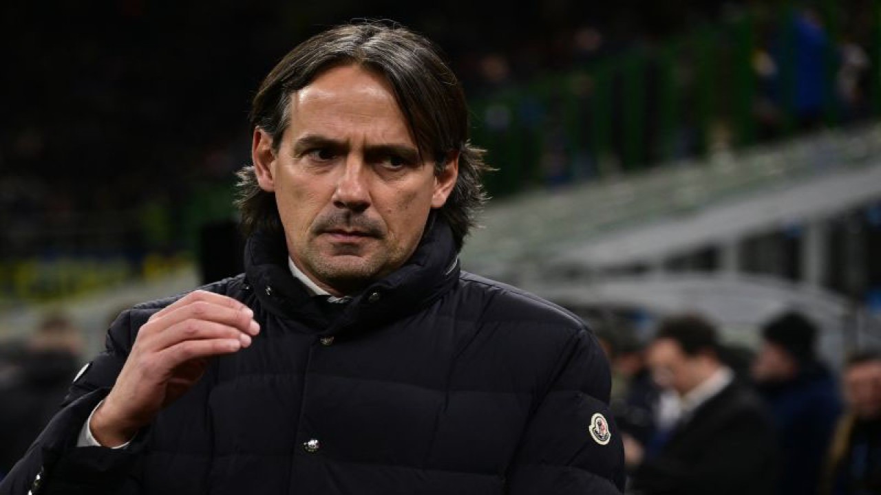 Pelatih Inter Milan asal Italia Simone Inzaghi. (Photo by MIGUEL MEDINA / AFP) (AFP/MIGUEL MEDINA)