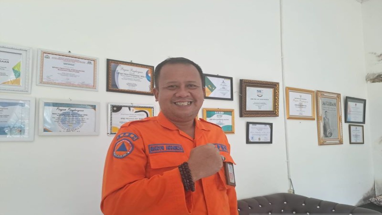Kepala BPBD Provinsi Kepulauan Babel Mikron Antariksa (ANTARA/Aprionis)