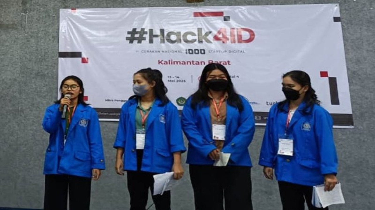 Mahasiswa UBSI Pontianak saat mengikuti Gerakan Nasional1000 Starup Digital Kalbar 2023 (ANTARA/Dedi)