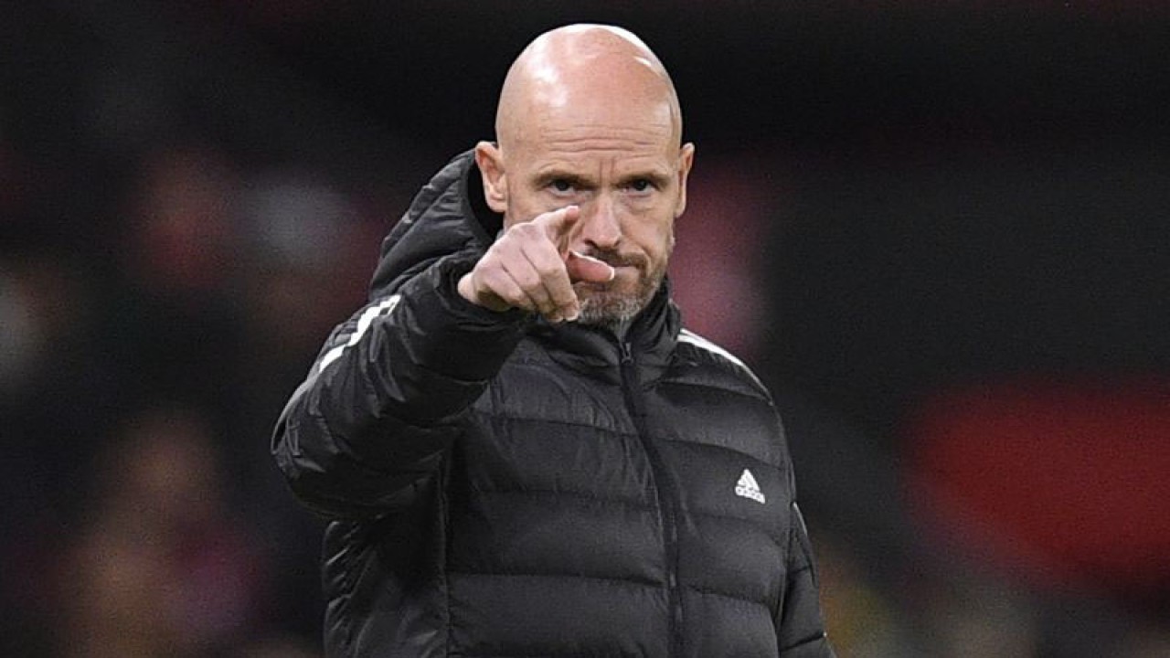 Manajer Manchester United Erik ten Hag (AFP/OLI SCARFF)