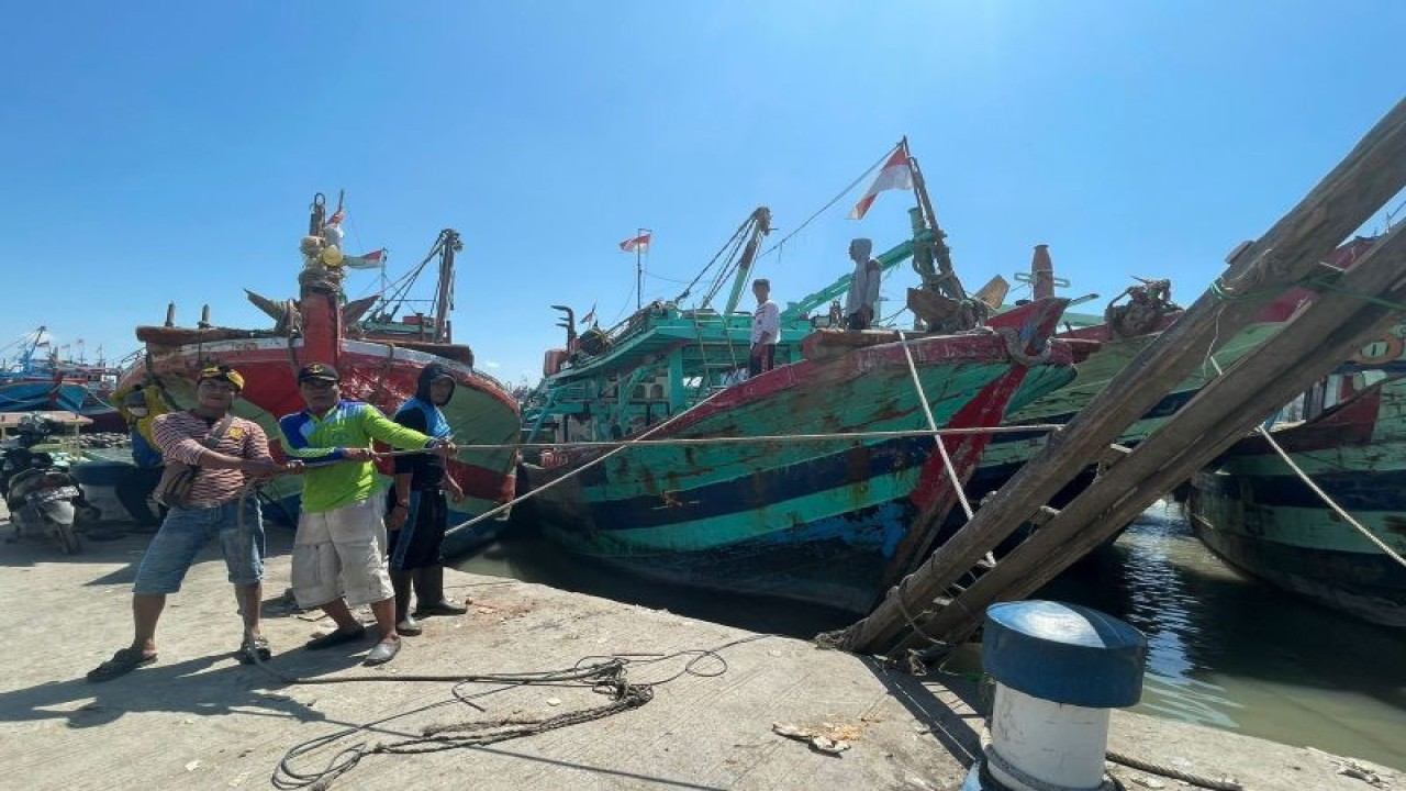 Para pekerja sektor perikanan di daerah Tegal, Jawa Tengah. (FOTO ANTARA/HO-ILO Indonesia)