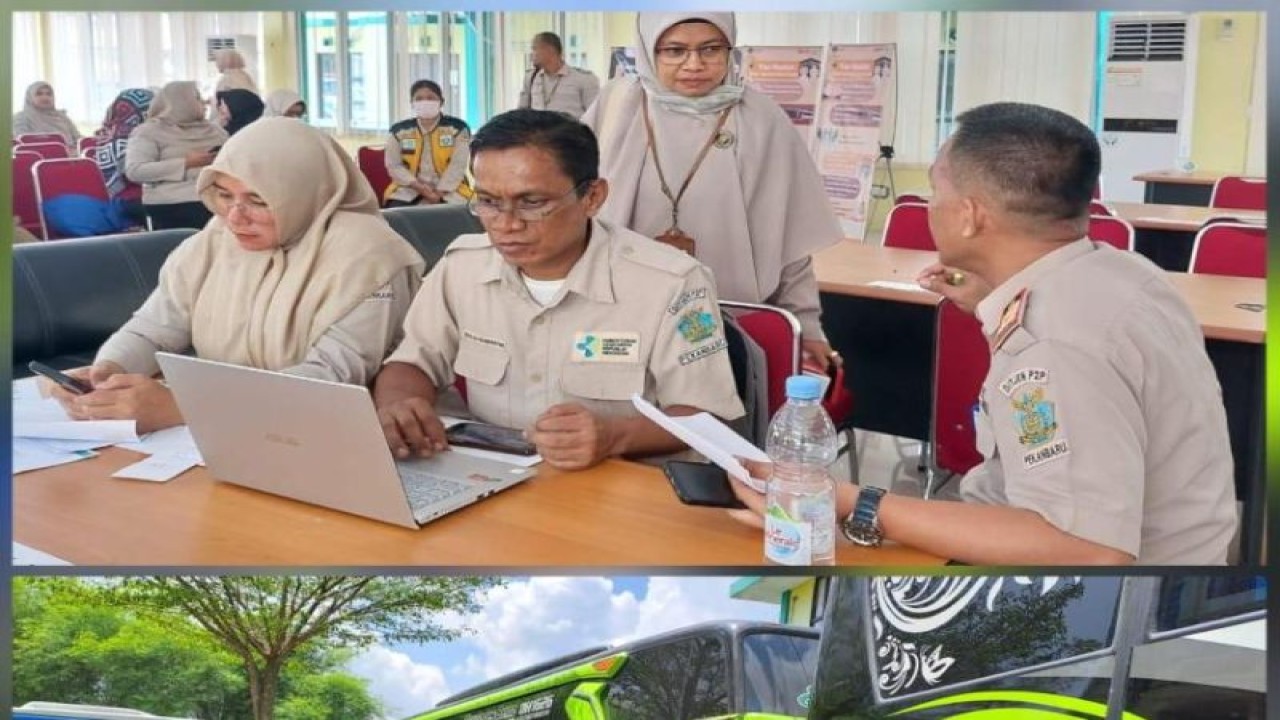 Pemerintah Provinsi Riau bersama Panitia Penyelenggara Ibadah Haji (PPIH) tahun 1444 Hijriah/2023  mematangkan seluruh persiapan menyambut kedatangan jamaah calon haji di aula kedatangan Embarkasi haji Antara (EHA) Riau, Senin (22/5/2023). FOTO ANTARA/HO-Humas Kemenag Riau.
