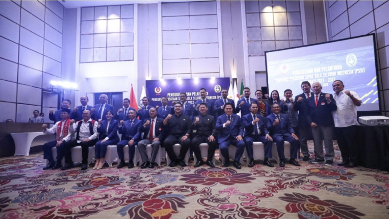 Pelantikan pengurus PSSI periode 2023-2027