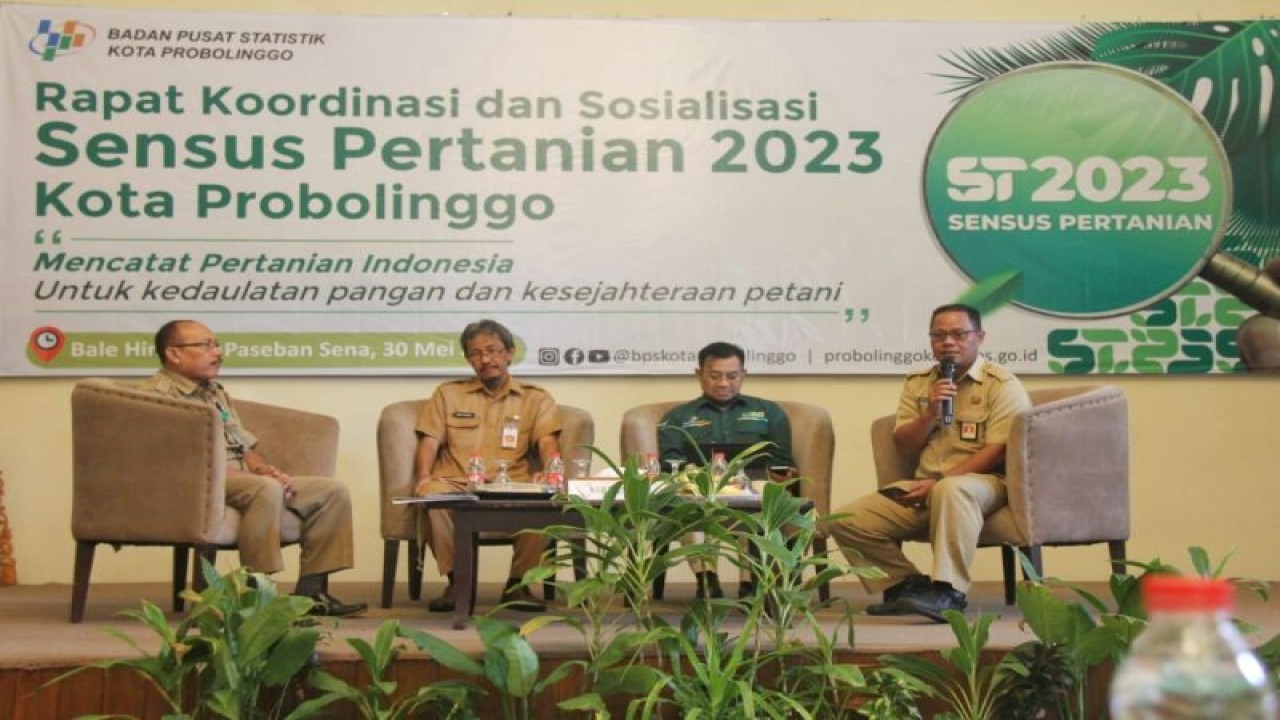 Kegiatan sosialisasi dan rapat koordinasi Sensus Pertanian 2023 di Kota Probolinggo, Selasa (30/5/2023). ANTARA/HO-Diskominfo Kota Probolinggo